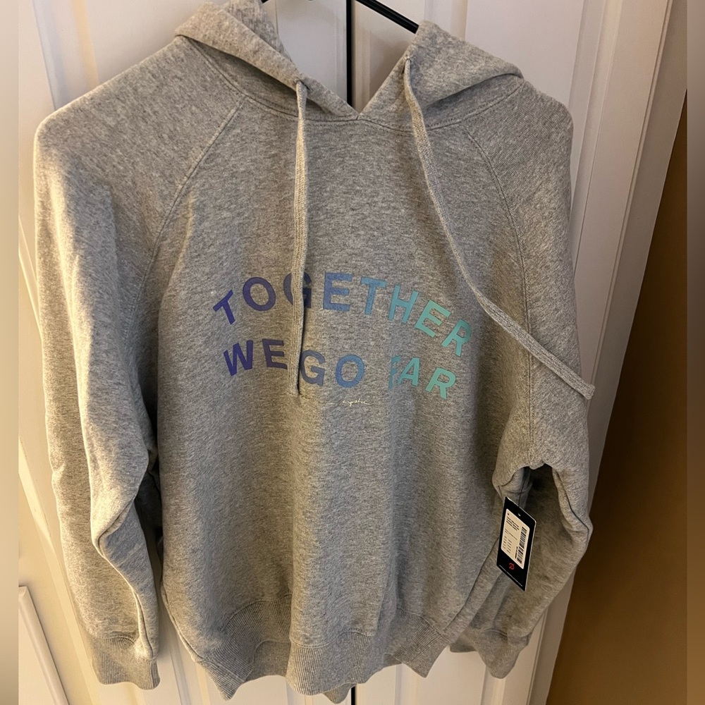 New Peloton grey spiritual gangster raglan hoodie women's medium NWT